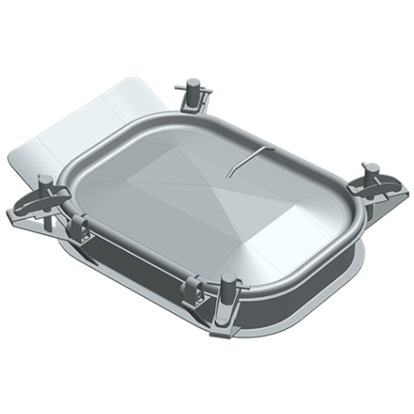 Stainless steel manways for concrete and cement tanks