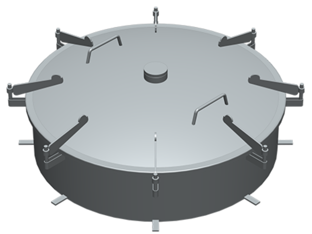 Round manway for concrete tanks