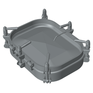 Właz prostokątny nierdzewny Boyer P23-201 (314x424)