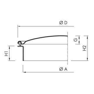 Właz okrągły nierdzewny BP420-490 (DN427-DN495) - rysunek (widok kołnierza)