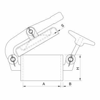 Właz przemysłowy okrągły przemysłowy X1312MT (DN150-DN500) - rysunek