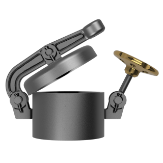 Właz przemysłowy okrągły przemysłowy X1312MT (DN150-DN500) - widok boczny