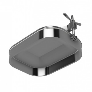 Właz prostokątny nierdzewny W2/D (424x316) - widok z dołu