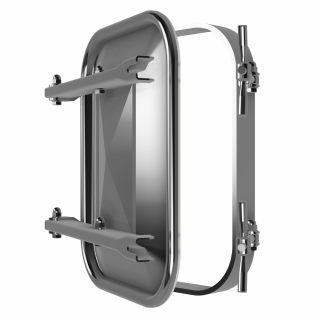 Właz prostokątny nierdzewny W2/A (530x406) - widok otwarcia