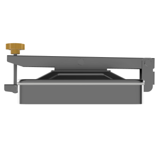 Właz prostokątny nierdzewny W2/F (245x310) - widok boczny