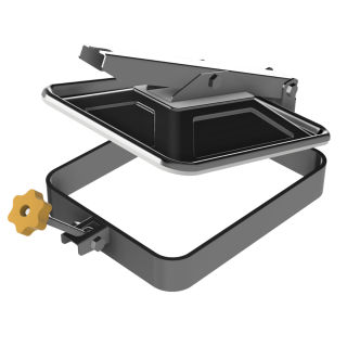 Właz prostokątny nierdzewny W2/F (245x310) - widok otwarcia