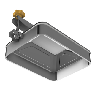 Właz prostokątny nierdzewny W2/F (245x310) - widok z dołu