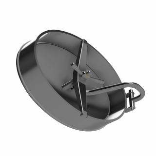 Właz owalny nierdzewny W3/F (440x308) - widok z dołu