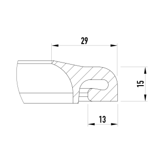 Uszczelka włazu okrągłego WG/3 (DN220-DN600) - rysunek profilu