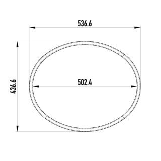 Uszczelka włazu owalnego WG/5 (537x437) - rysunek