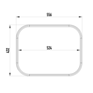 Uszczelka włazu prostokątnego WG/8 (556x432) - rysunek